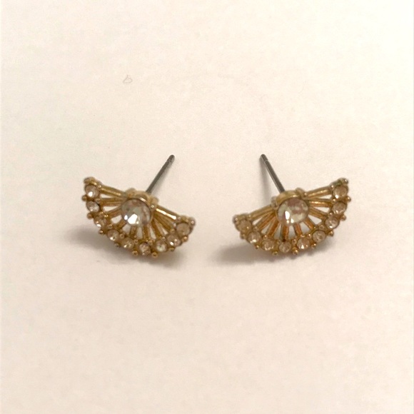 Anthropologie Jewelry - NWOT Art Deco fan earrings ✨